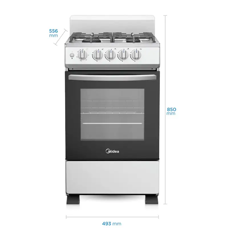 Cocina Multigas 50CM Inox | Midea - Imagen 2