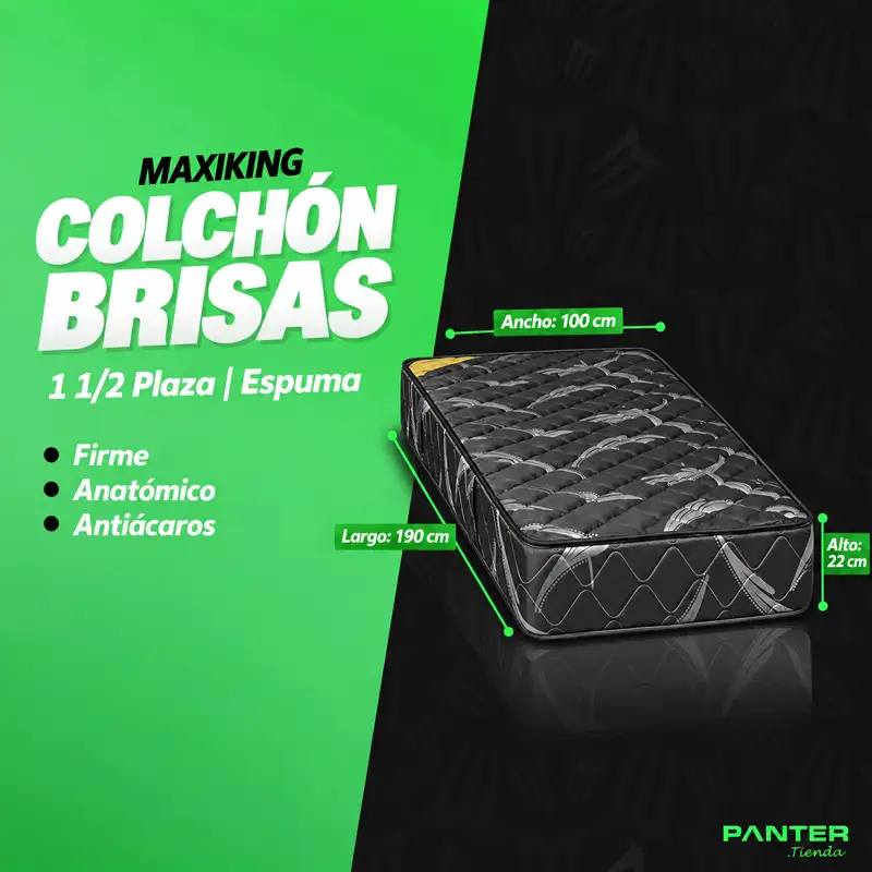 Colchón 1 ½ Plaza | 100X190X30CM | Brisas | Maxiking - Imagen 2