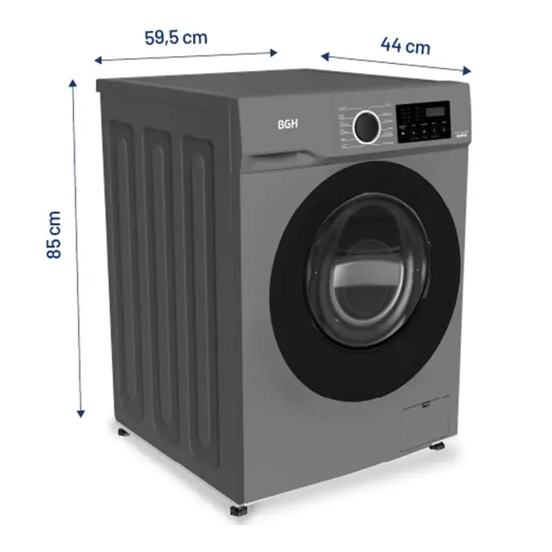 Lavarropas 6KG Carga Frontal Inverter Gris | BGH - Imagen 2