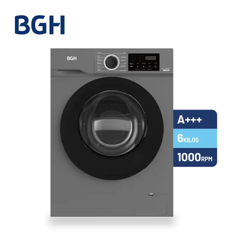 Lavarropas 6KG Carga Frontal Inverter Gris | BGH - Imagen 3