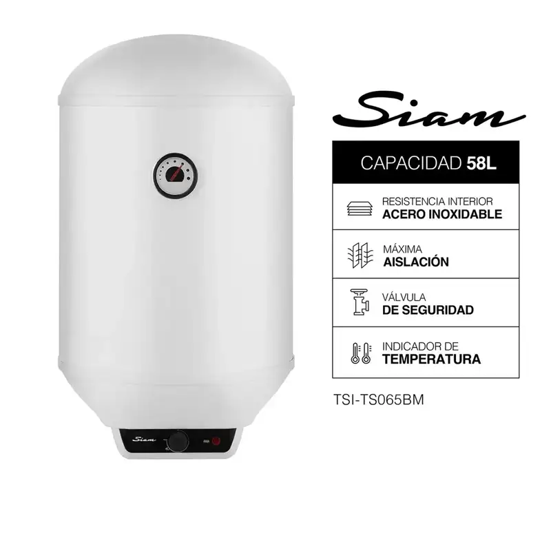Termotanque 58LTS | Eléctrico | C. Inferior | Siam - Imagen 3