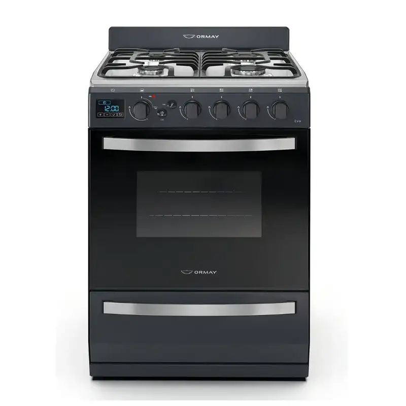 Cocina Multigas 58CM | Negra | Evo | Ormay