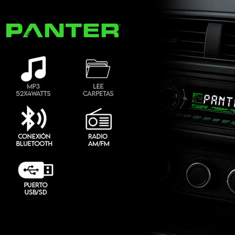 Estereo Fijo Bluetooth | Panter - Imagen 4